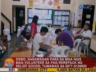 UB: DSWD, nananawagan para sa mga nais mag-volunteer sa pag-rerepack ng relief goods