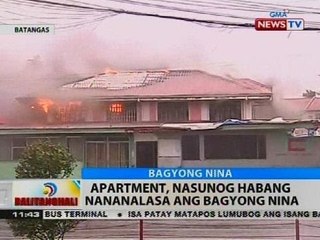 BT: Apartment, nasunog habang nananalasa ang Bagyong Nina