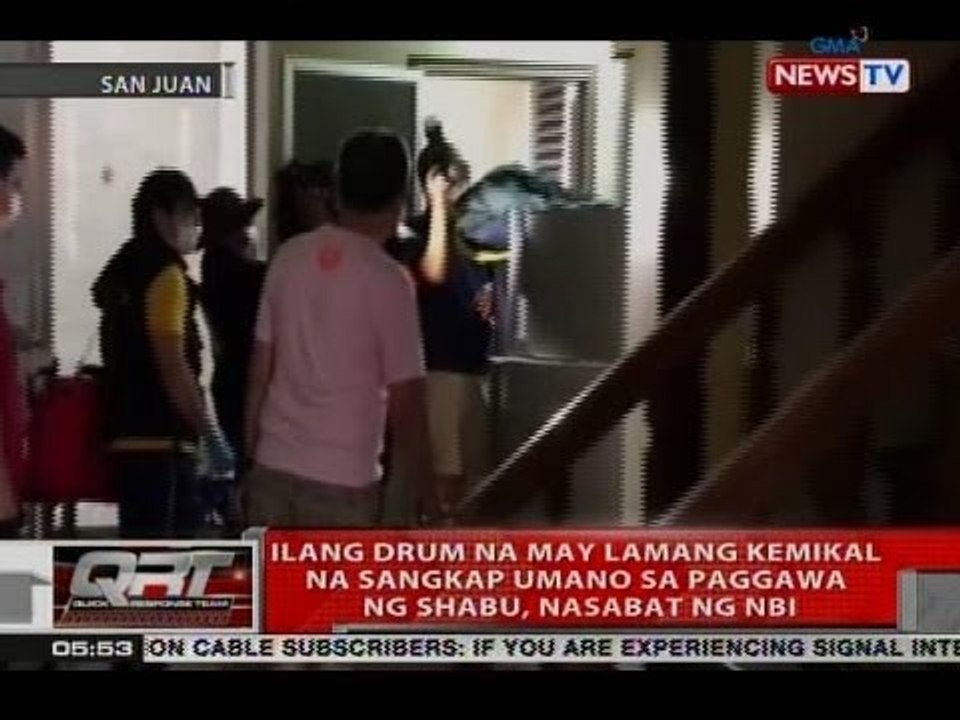 QRT: Ilang drum na may lamang kemikal na sangkap umano sa paggawa ng shabu, nasabat ng NBI
