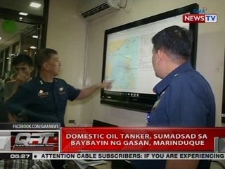 QRT: Domestic oil tanker, sumadsad sa baybayin ng Gasan, Marinduque
