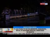 BT: 77,560 pamilya sa Calabarzon, Mimaropa, Bicol at Eastern Visayas, apektado ng bagyo