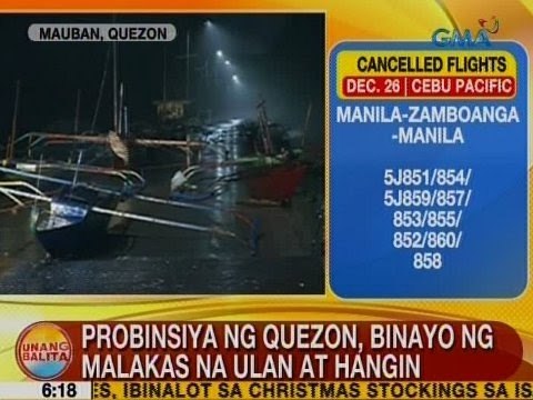 UB: Probinsiya ng Quezon, binayo ng malakas na ulan at hangin