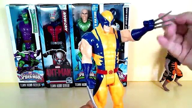 Titan hero series collection | Rocket marvel, wolverine toys, spiderman black suit, Green Goblin