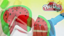 PLAY DOH ICE CREAM Watermelon FROZEN - Create Watermelon Ice Cream For Peppa Pig Español Toys