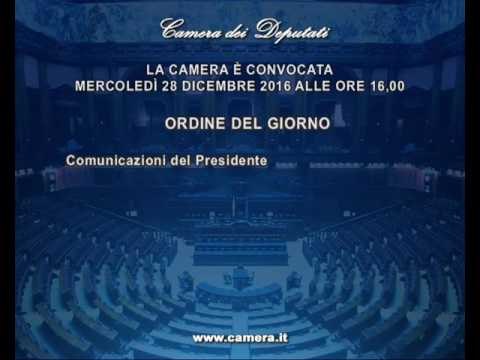 Roma - Camera - 17^ Legislatura - 718^ seduta (28..12.16)