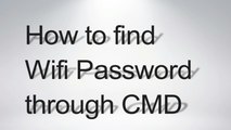 How to find Wifi Password through CMD