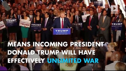 Congress leaves Trump with unlimited war powers