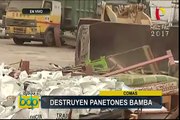 Comas: destruyen decenas de panetones adulterados