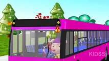 Wheels On The Bus Go Round Rhymes | Popular Nursery Rhymes | 3D Animation Rhymes For Kids