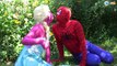 Frozen Elsa Without Her Dress! w/ Spiderman Hulk Batman Fun Superheroes IRL