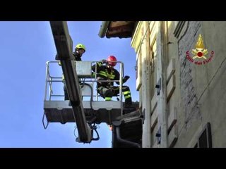 Camerino - Terremoto. Lavori in via Ridolfini (29.12.16)