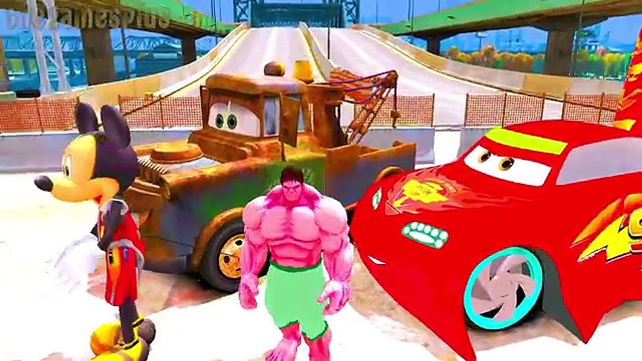 Nursery Rhymes Disney cars For kids Wingo McQueen & Tow Mater Hulk & Mickey Mouse Children s Songs