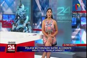 San Isidro: policía motorizado sufre accidente durante persecución