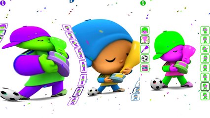 Talking Pocoyo Learn play Football Colors Reaction Compilation Funny Montage