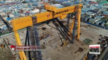 Korea's giant crane to be shipped off as the nation's shipbuilders continue restructuring efforts