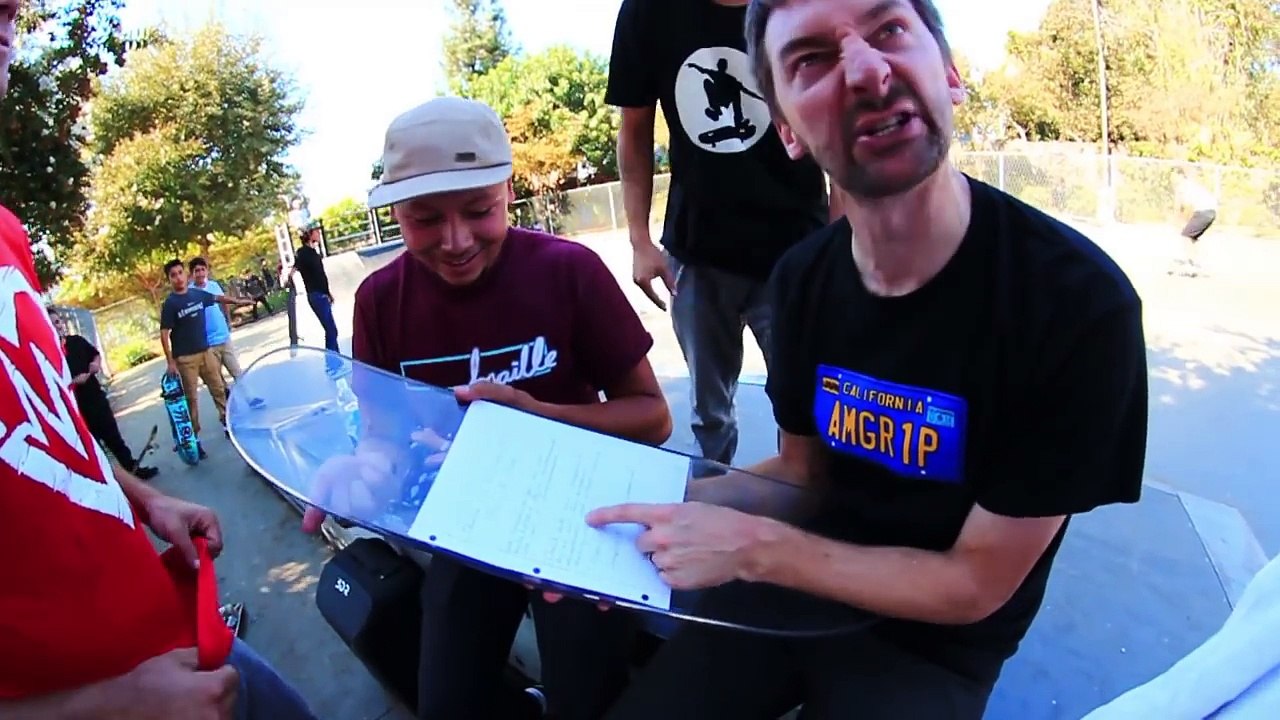 BULLET PROOF GLASS SKATEBOARD! - YOU MAKE IT WE SKATE IT EP 39