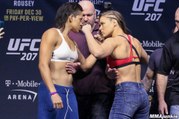 Rousey finally cracks a smile; Cruz, Garbrandt testy at UFC 207 ceremonial weigh-in