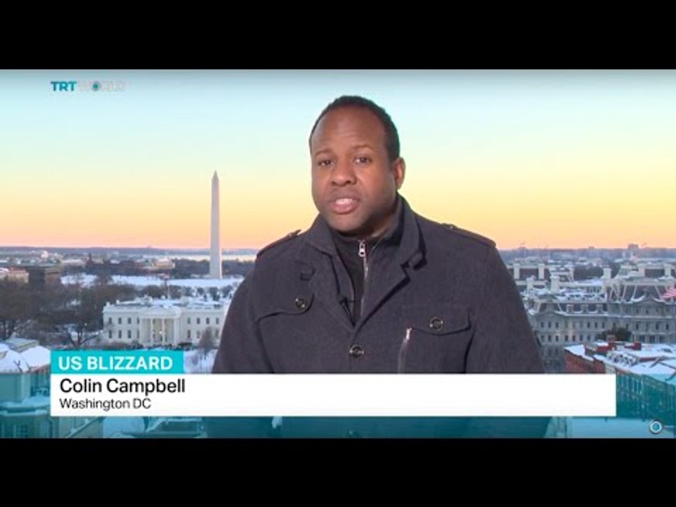 Heavy winter storm pummels east coast of US, Colin Campbell reports from Washington