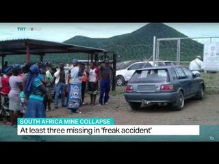 At least three missing after mine collapse in South Africa