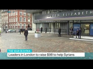 Leaders in London to raise $9B to help Syrians