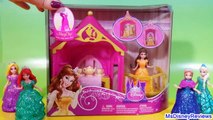 Royal tea party and Playdoh cupcakes Belles Flip n Switch Castle Magiclip fashion dolls Elsa Anna