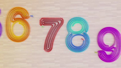 Numbers Song - Learn how to count one to ten in a domino way
