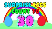 'Surprise Eggs Count to 30'   Easter Egg Video, 123 Counting, Numbers Song, Kids Learning Rhyme