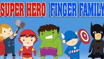 Finger Family Rhymes Super Heroes Cartoon Children Nursery Rhymes Daddy Finger Song