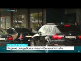 Regime delegation arrives in Geneva for talks, Zeina Awad reports