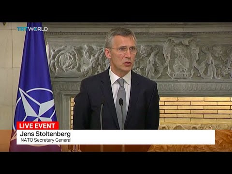 NATO chief addresses refugee crisis in Athens