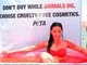 Rozlyn Khan and PETA Protest Against Cosmetic Tests On Animals