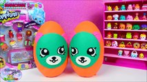 Shopkins Season 4 Giant Play Doh Surprise Eggs Earring Twins Petkins Toy SETC