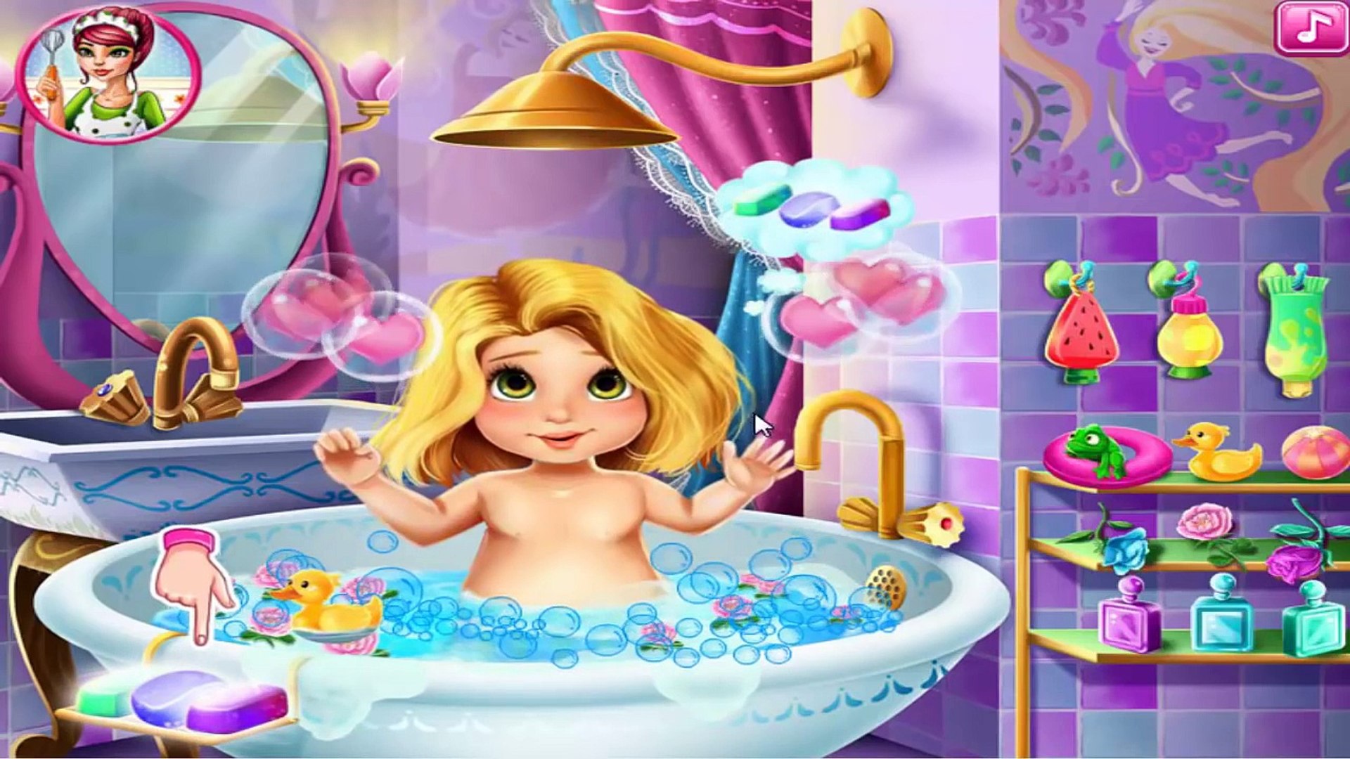 Baby Rapunzel Bath - Princess Rapunzel Games Video Games