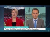TRT World's Jon Brain reports latest updates to fake bomb alert at Old Trafford Stadium