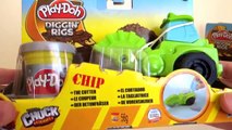 Play Doh Diggin Rigs Rolland the Steamroller & Chip the Cutter Tonka Truck & Friends