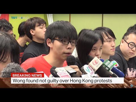 Wong found not guilty over Hong Kong protests, Pamela Ambler reports