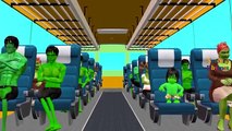 Batman Hulk Ironman Cartoons Wheels On The Bus Go Round And Round Nursery Rhymes for Children, Kids