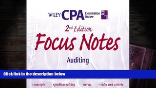 Read  Wiley CPA Examination Review Focus Notes, Auditing, 2nd Edition  PDF READ Ebook