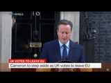 Cameron to step aside as UK votes to leave EU, Simon McGregor-Wood reports