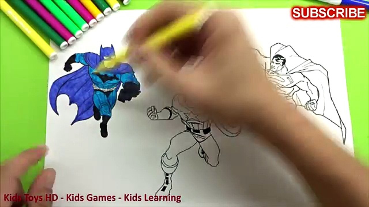 Batman vs Superman vs Captain America Coloring Pages For Kids