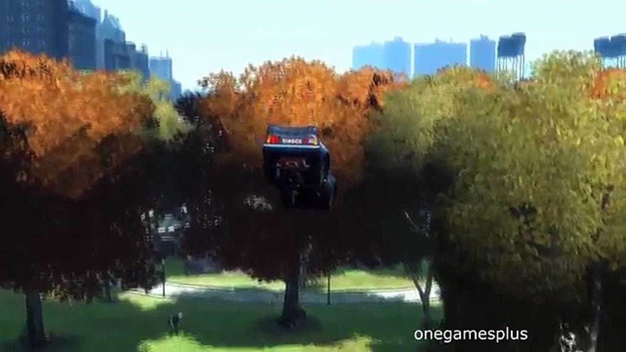 Twelve jumps Dinoco Lightning McQueen crash test Disney car by onegamesplus