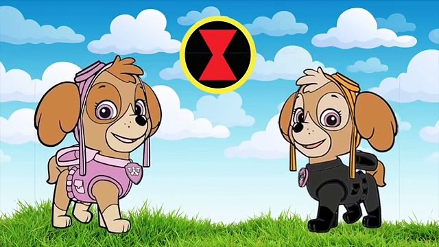 #PawPatrol Avengers Skye, Civil War, Black Window, Natasha Romanoff | Superheroes Kids #Animation