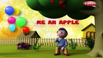 Me An Apple | Nursery Rhymes With Lyrics | Nursery Poems | 3D Nursery Rhymes For Children