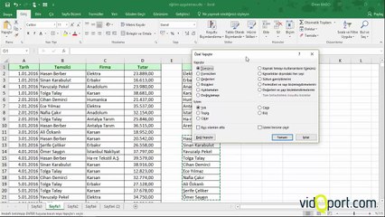 Excel-Ömer BAĞCI- Satırdaki düğerleri sütunlara yapıştırmak
