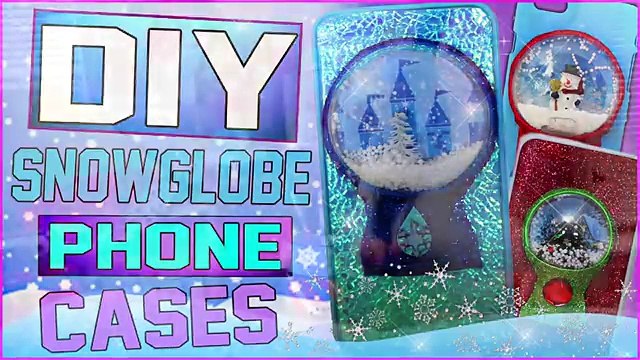 DIY Snow Globe iPhone Case! 4 DIY Snowglobe Christmas Cases! Holiday Phone Case Ideas!