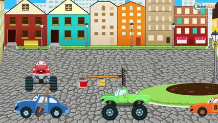 Vehicles for kids: The Tow Truck, Super Truck and more in the City of Cars
