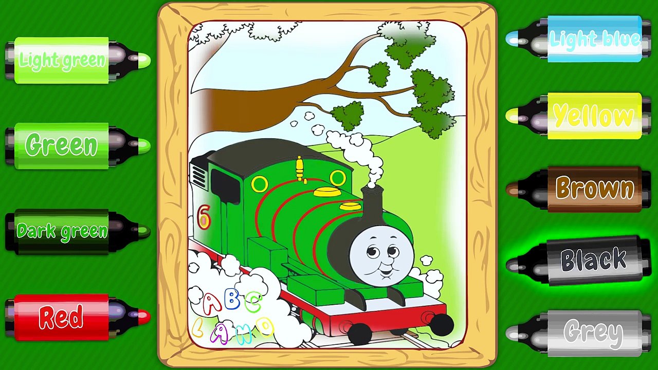 Percy - Thomas and Friends Coloring Book - Learn Colors and Coloring Thomas the Tank Engine