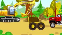 Excavadora Para Niños - Dibujos animados de Coches - Carros infantiles - La zona de construcción