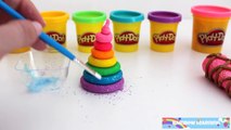 DIY How to Make Play Doh Rainbow Ice Cream Modelling Clay Learn Colors _ RainbowLearning
