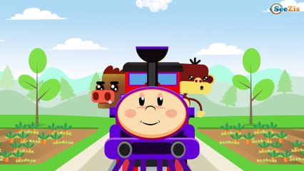 The Train - Learn Colors & Numbers - Trains & Trucks cartoons for kids - Cartoons for children